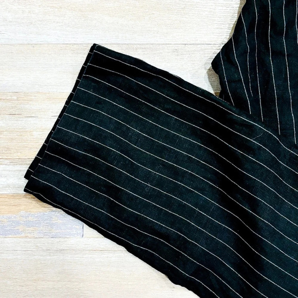 RALPH LAUREN Black  striped linen pants - Picture 8 of 8